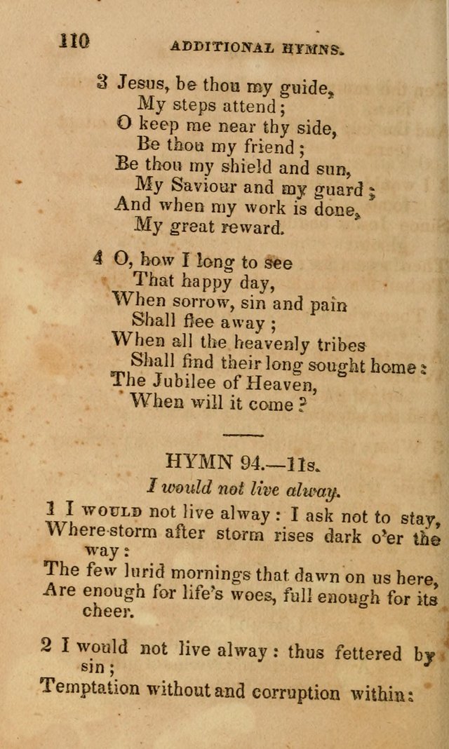 The Religious Songster: being a choice selection of hymns, adapted to the public and private devotions of Christians of all denominations: suitable to be used at missionary, temperance . . . page 114