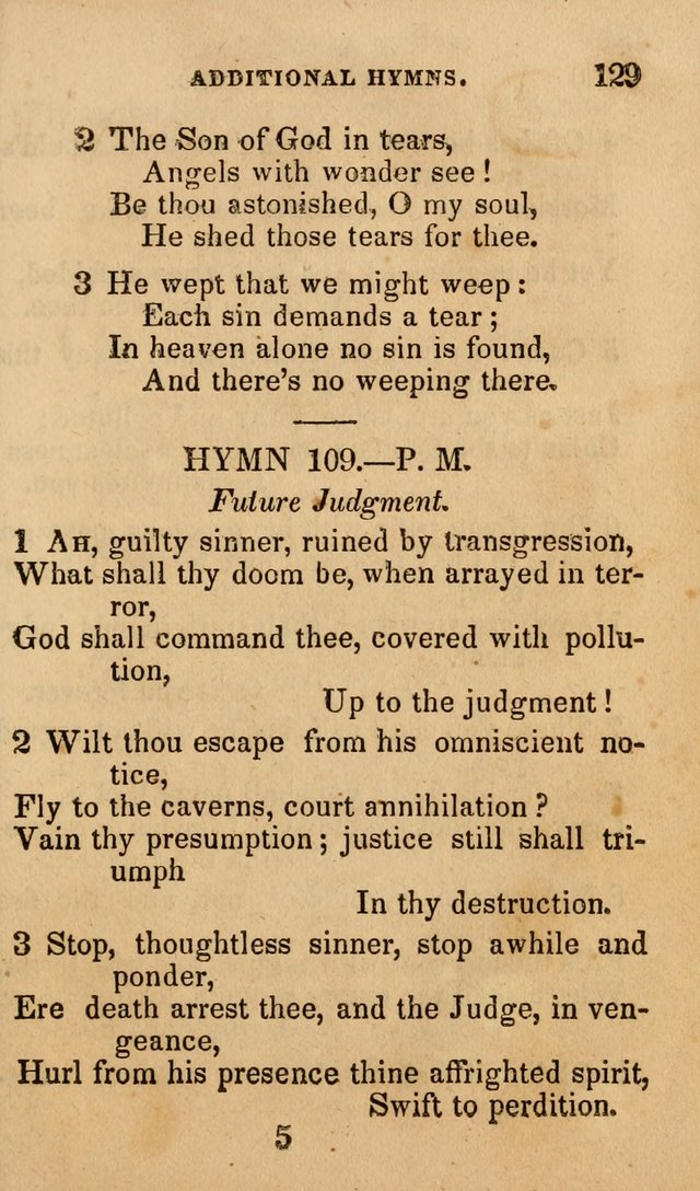 The Religious Songster: being a choice selection of hymns, adapted to the public and private devotions of Christians of all denominations: suitable to be used at missionary, temperance . . . page 133