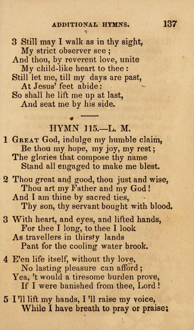 The Religious Songster: being a choice selection of hymns, adapted to the public and private devotions of Christians of all denominations: suitable to be used at missionary, temperance . . . page 141