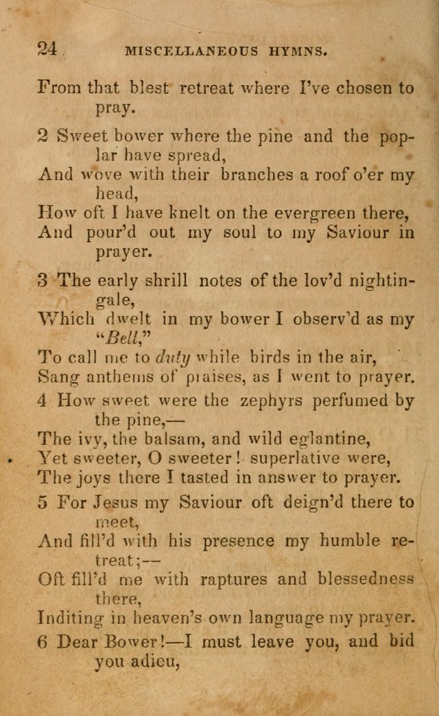 The Religious Songster: being a choice selection of hymns, adapted to the public and private devotions of Christians of all denominations: suitable to be used at missionary, temperance . . . page 24