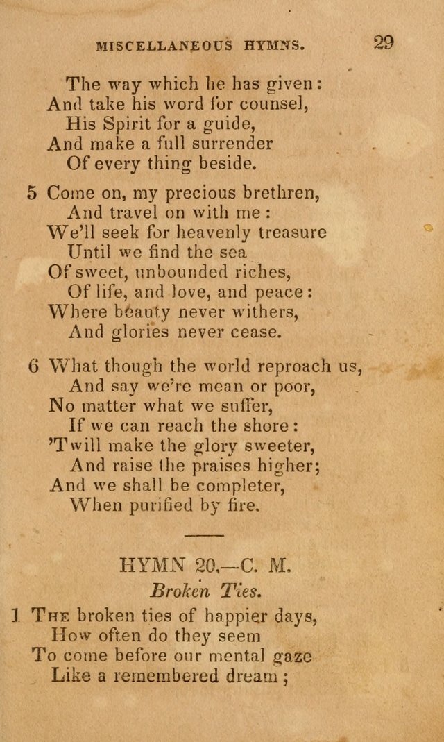 The Religious Songster: being a choice selection of hymns, adapted to the public and private devotions of Christians of all denominations: suitable to be used at missionary, temperance . . . page 29