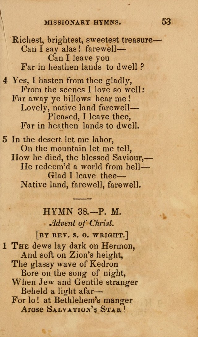 The Religious Songster: being a choice selection of hymns, adapted to the public and private devotions of Christians of all denominations: suitable to be used at missionary, temperance . . . page 53