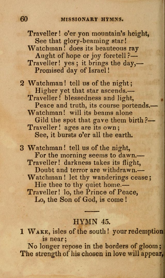 The Religious Songster: being a choice selection of hymns, adapted to the public and private devotions of Christians of all denominations: suitable to be used at missionary, temperance . . . page 62