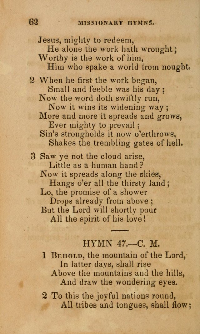 The Religious Songster: being a choice selection of hymns, adapted to the public and private devotions of Christians of all denominations: suitable to be used at missionary, temperance . . . page 64