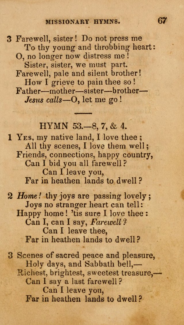 The Religious Songster: being a choice selection of hymns, adapted to the public and private devotions of Christians of all denominations: suitable to be used at missionary, temperance . . . page 69