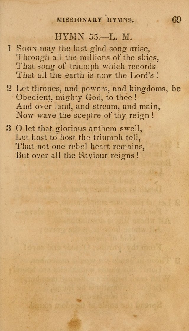 The Religious Songster: being a choice selection of hymns, adapted to the public and private devotions of Christians of all denominations: suitable to be used at missionary, temperance . . . page 71