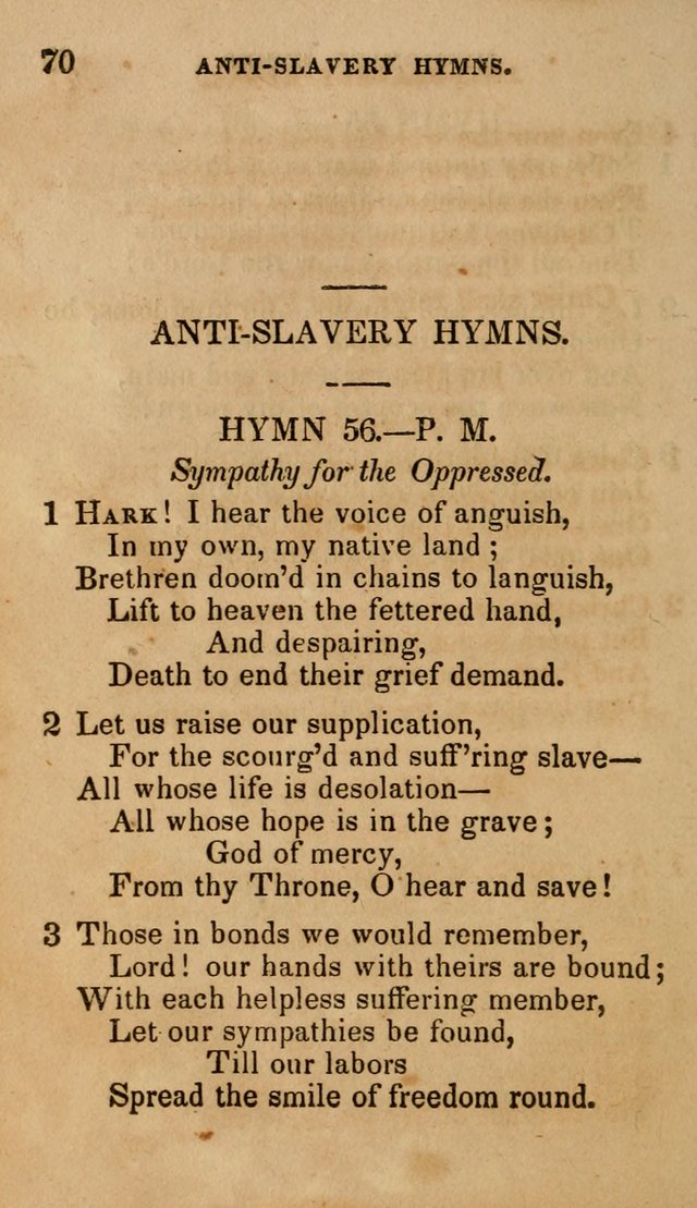 The Religious Songster: being a choice selection of hymns, adapted to the public and private devotions of Christians of all denominations: suitable to be used at missionary, temperance . . . page 72