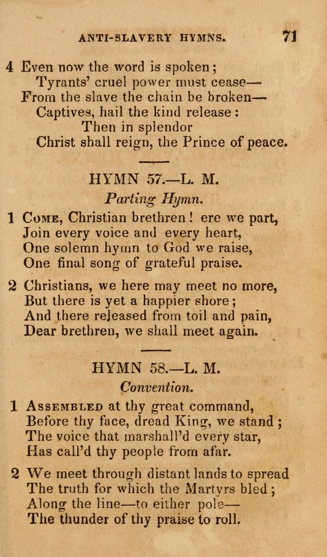 The Religious Songster: being a choice selection of hymns, adapted to the public and private devotions of Christians of all denominations: suitable to be used at missionary, temperance . . . page 73