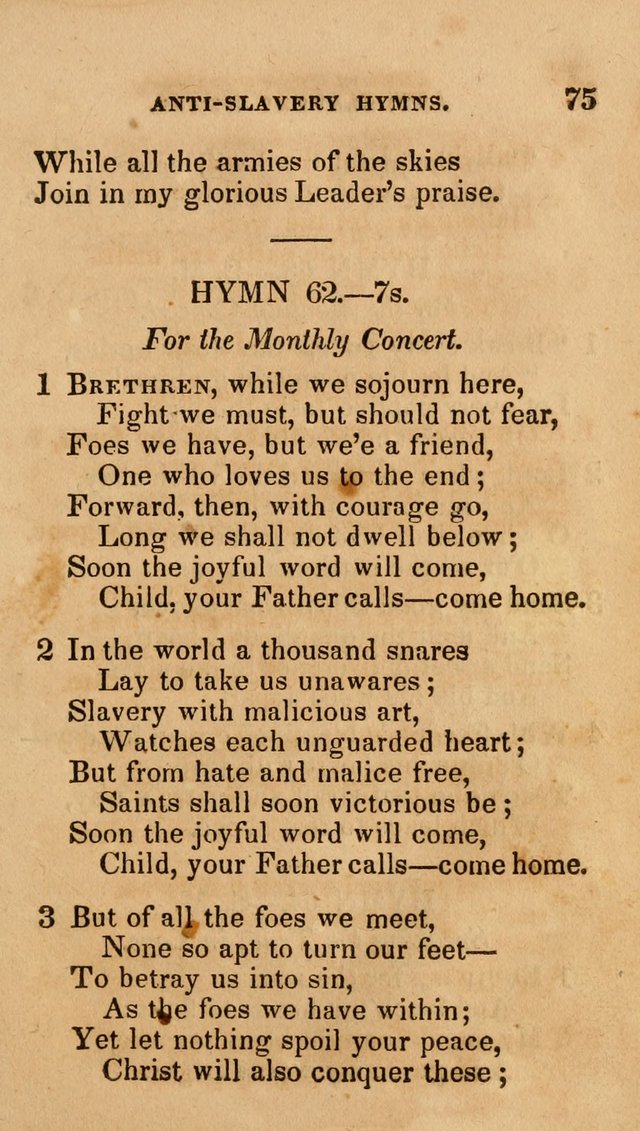 The Religious Songster: being a choice selection of hymns, adapted to the public and private devotions of Christians of all denominations: suitable to be used at missionary, temperance . . . page 77