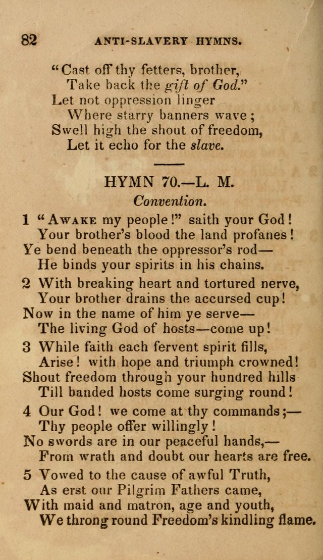 The Religious Songster: being a choice selection of hymns, adapted to the public and private devotions of Christians of all denominations: suitable to be used at missionary, temperance . . . page 84