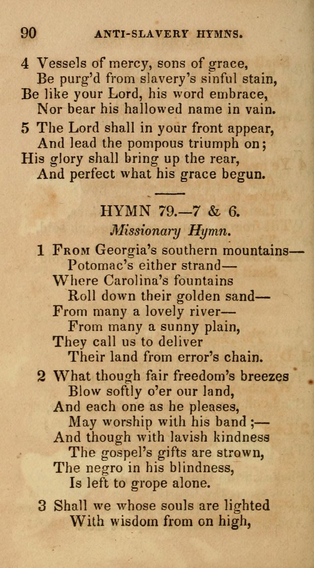 The Religious Songster: being a choice selection of hymns, adapted to the public and private devotions of Christians of all denominations: suitable to be used at missionary, temperance . . . page 92