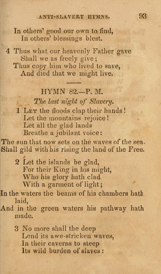 The Religious Songster: being a choice selection of hymns, adapted to the public and private devotions of Christians of all denominations: suitable to be used at missionary, temperance . . . page 95