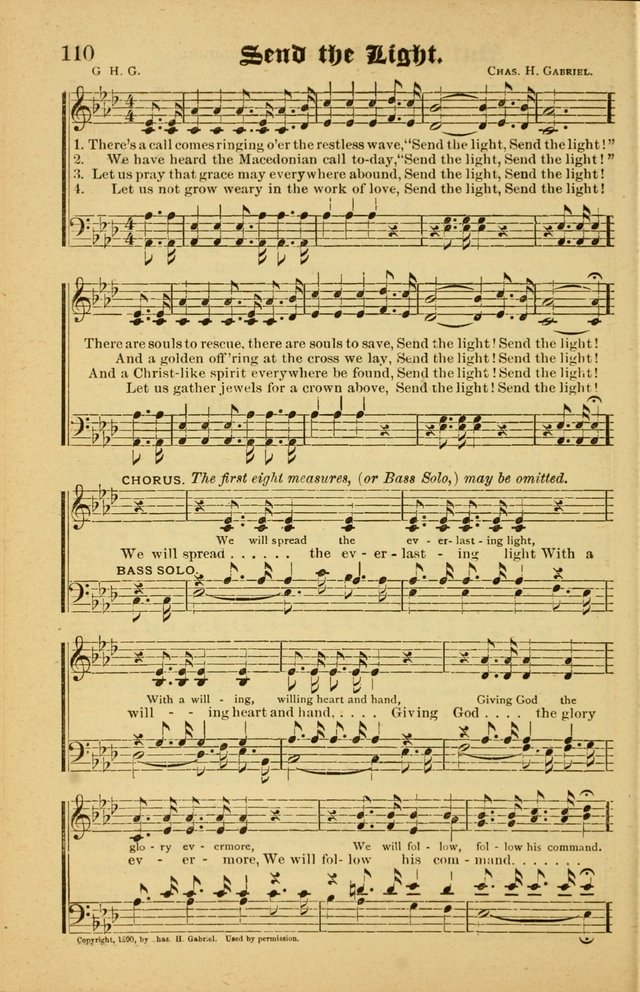 Radiant Songs: for use in meetings for Christian worship or work page 110