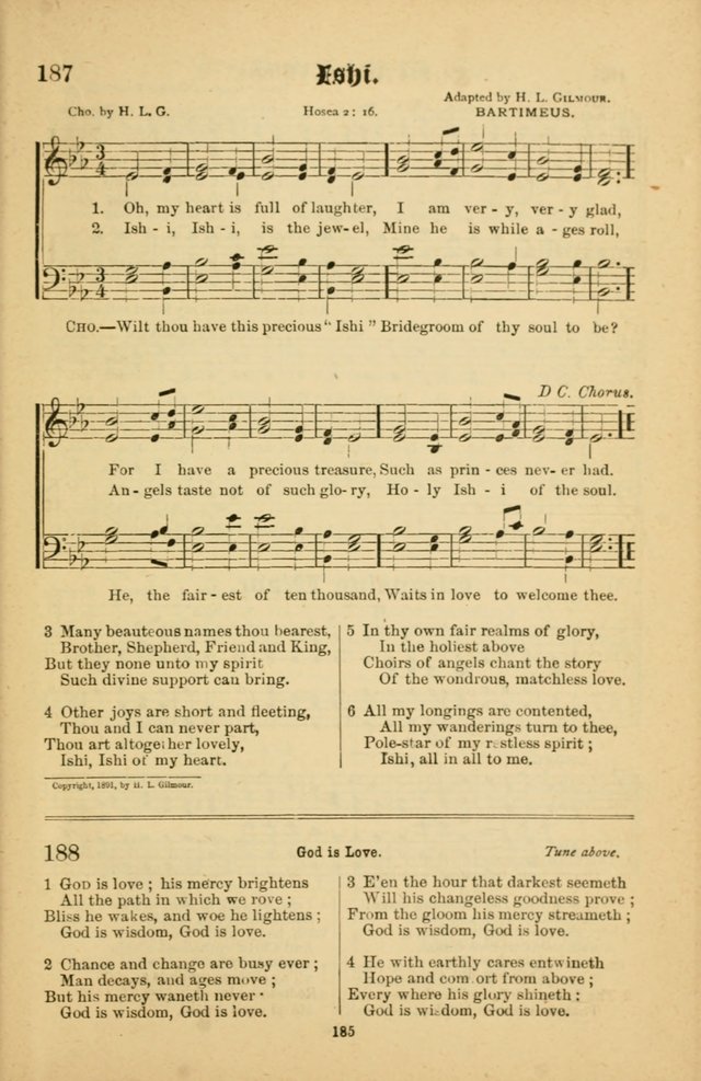 Radiant Songs: for use in meetings for Christian worship or work page 185