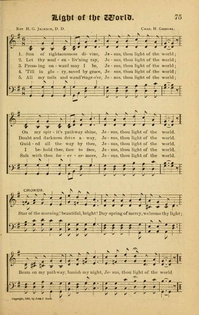 Radiant Songs: for use in meetings for Christian worship or work page 75