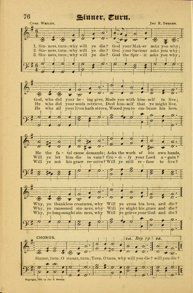 Radiant Songs: for use in meetings for Christian worship or work page 76