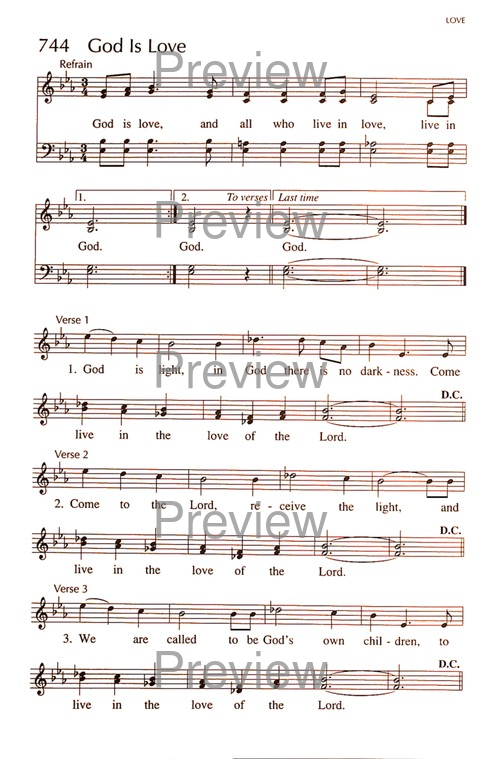 RitualSong: a hymnal and service book for Roman Catholics page 1023