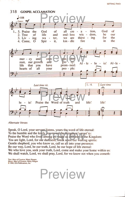 RitualSong: a hymnal and service book for Roman Catholics page 443