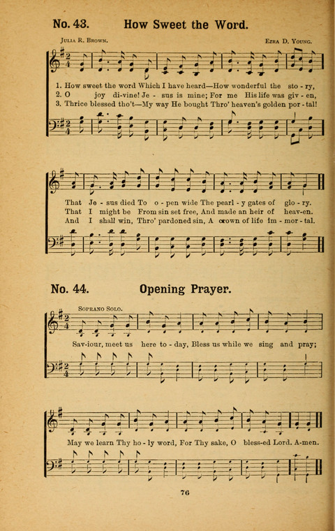 Recitations Song and Story: for Sunday and day schools, primary and intermediate Departments page 76