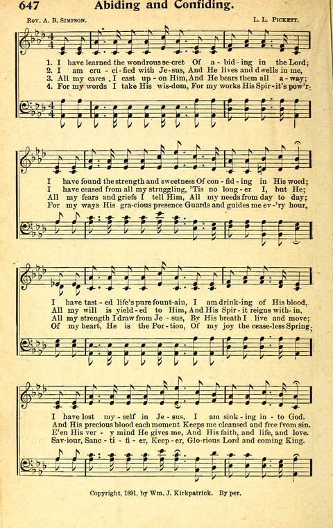 Rose of Sharon Hymns page 582