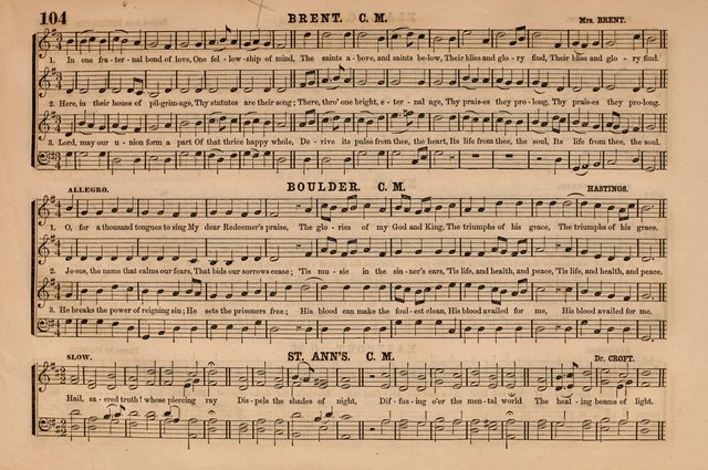 Selah: a collection of psalm and hymn tunes, introits, anthems, chants, motetts, choruses, etc. adapted to the use of classes, private circles, and worship assemblies page 104