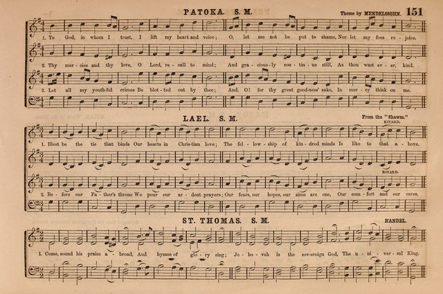 Selah: a collection of psalm and hymn tunes, introits, anthems, chants, motetts, choruses, etc. adapted to the use of classes, private circles, and worship assemblies page 151