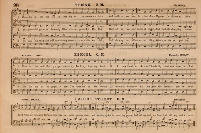 Selah: a collection of psalm and hymn tunes, introits, anthems, chants, motetts, choruses, etc. adapted to the use of classes, private circles, and worship assemblies page 98