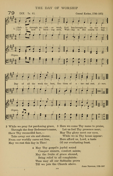 Songs for the Chapel: Arranged for male voices, for use in colleges, academies, schools and societies page 112