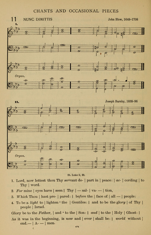 Songs for the Chapel: Arranged for male voices, for use in colleges, academies, schools and societies page 414