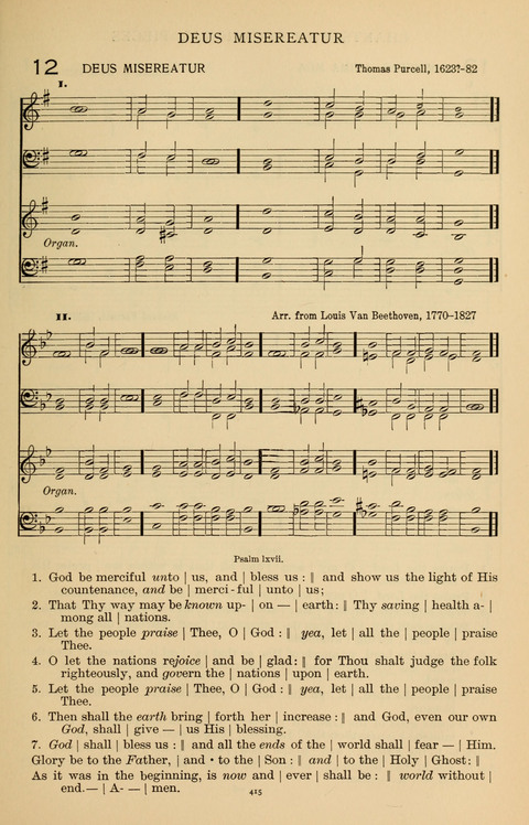 Songs for the Chapel: Arranged for male voices, for use in colleges, academies, schools and societies page 415