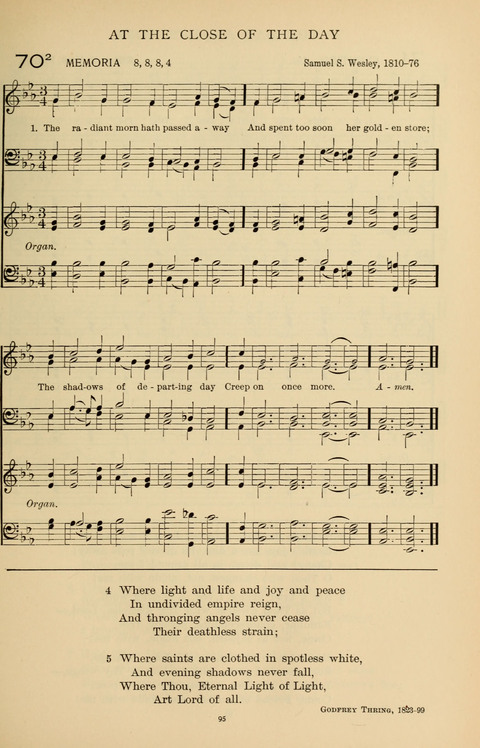 Songs for the Chapel: Arranged for male voices, for use in colleges, academies, schools and societies page 95
