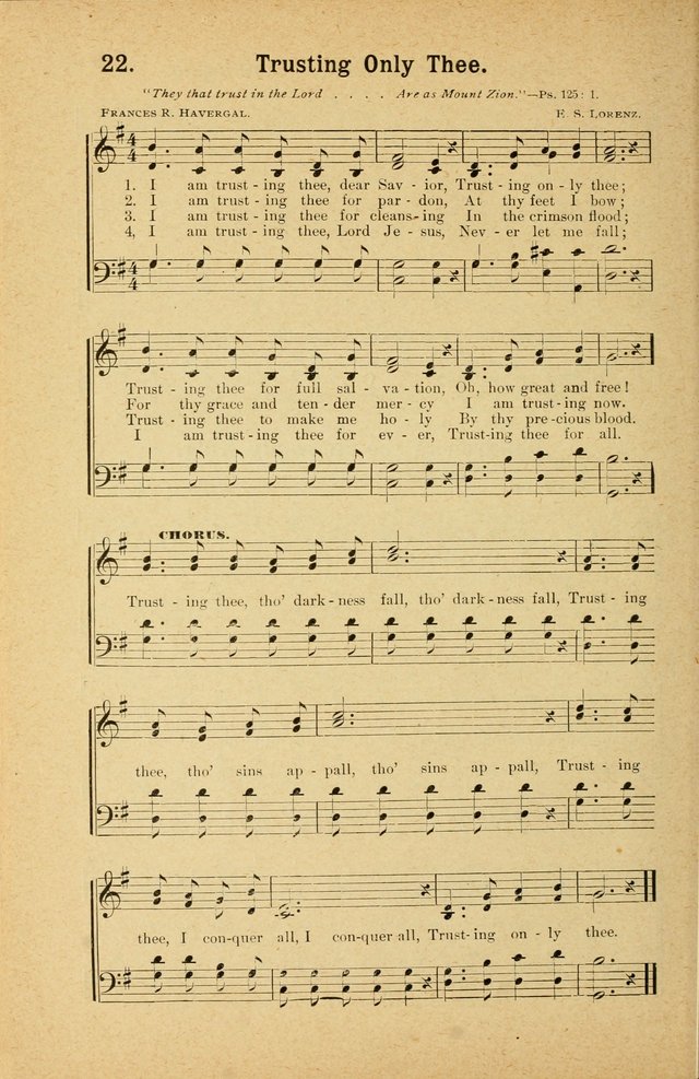 Songs for Christ and the Church: a collection of songs for the use of Christian endeavor societies, sunday-schools, and other church events page 20