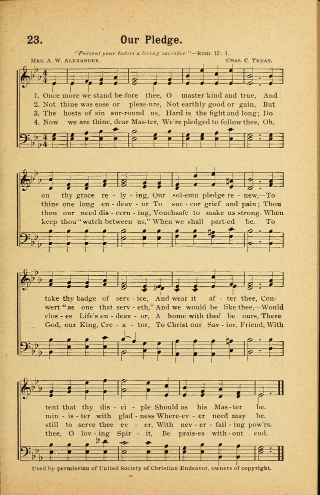 Songs for Christ and the Church: a collection of songs for the use of Christian endeavor societies, sunday-schools, and other church events page 21
