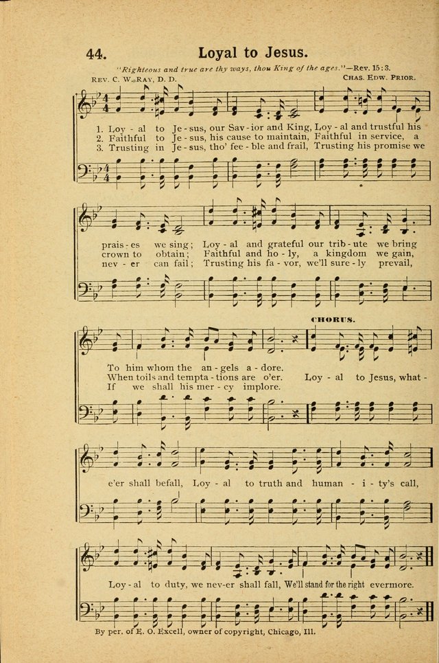 Songs for Christ and the Church: a collection of songs for the use of Christian endeavor societies, sunday-schools, and other church events page 38