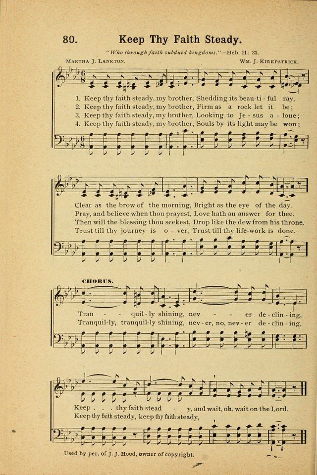 Songs for Christ and the Church: a collection of songs for the use of Christian endeavor societies, sunday-schools, and other church events page 70