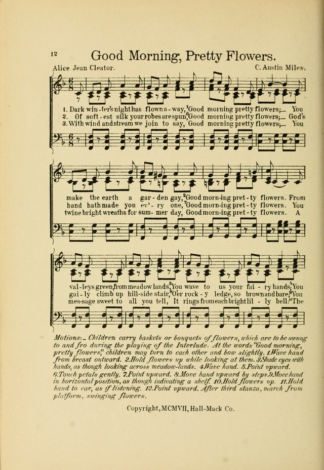 Songs for Little Singers: A Collection of easy pieces for Beginners and Primary Departments of the Sunday School and for use at home page 12