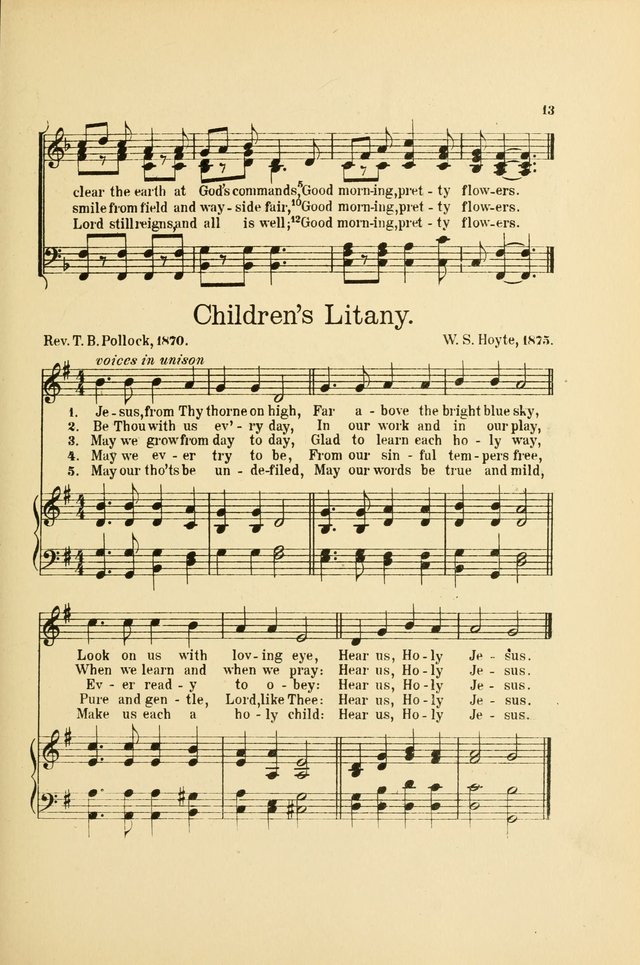 Songs for Little Singers: A Collection of easy pieces for Beginners and Primary Departments of the Sunday School and for use at home page 13