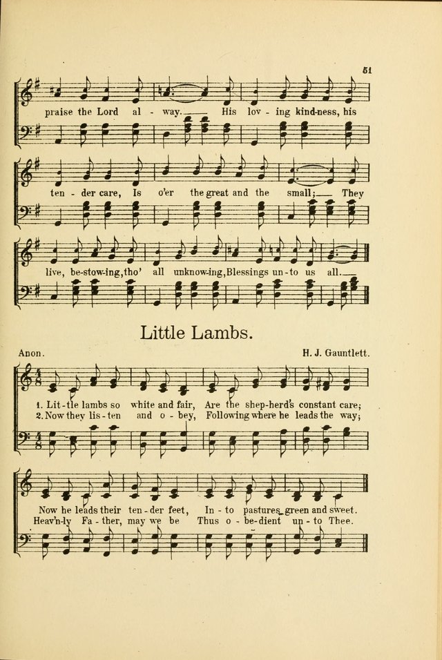 Songs for Little Singers: A Collection of easy pieces for Beginners and Primary Departments of the Sunday School and for use at home page 51
