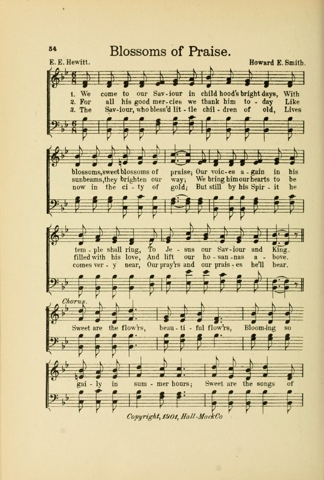 Songs for Little Singers: A Collection of easy pieces for Beginners and Primary Departments of the Sunday School and for use at home page 54