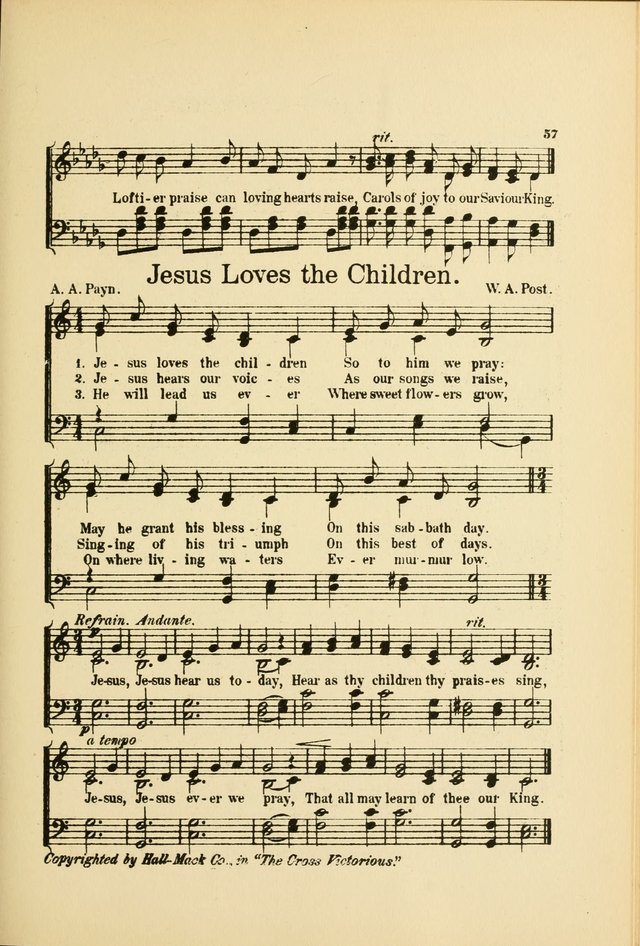 Songs for Little Singers: A Collection of easy pieces for Beginners and Primary Departments of the Sunday School and for use at home page 57