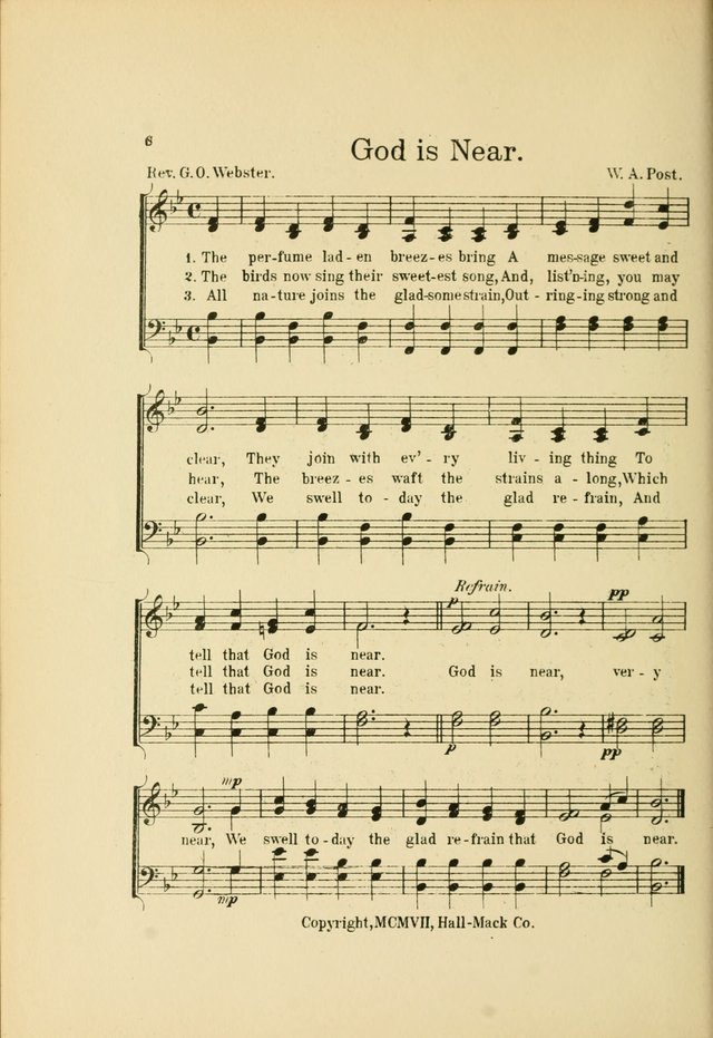 Songs for Little Singers: A Collection of easy pieces for Beginners and Primary Departments of the Sunday School and for use at home page 6
