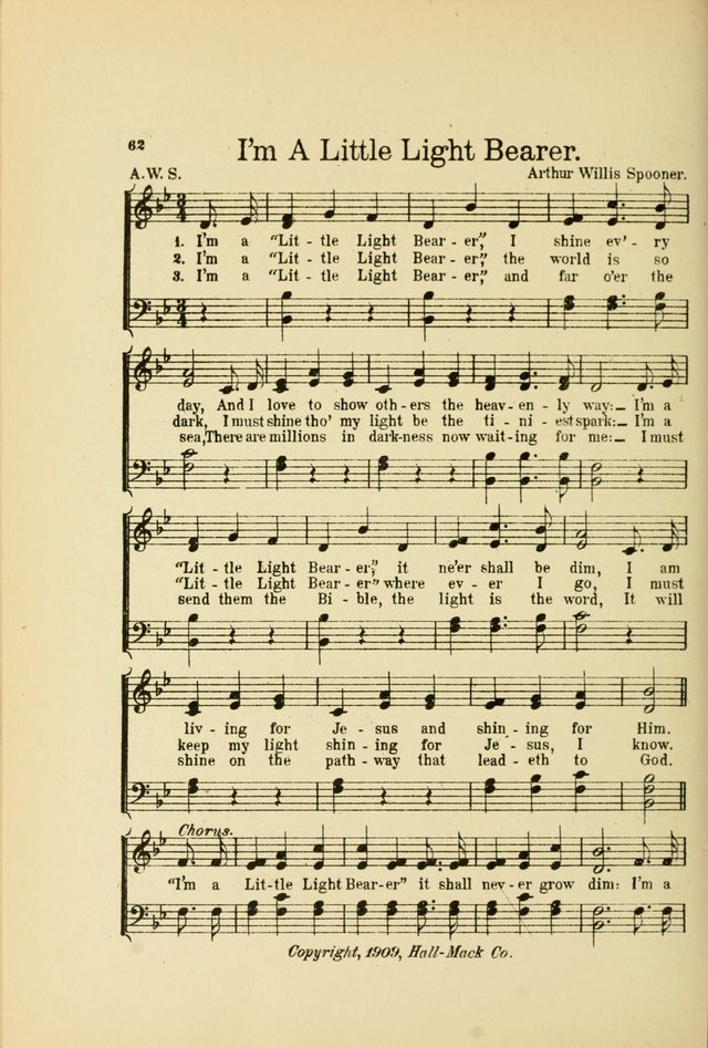 Songs for Little Singers: A Collection of easy pieces for Beginners and Primary Departments of the Sunday School and for use at home page 62