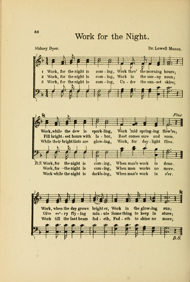 Songs for Little Singers: A Collection of easy pieces for Beginners and Primary Departments of the Sunday School and for use at home page 66