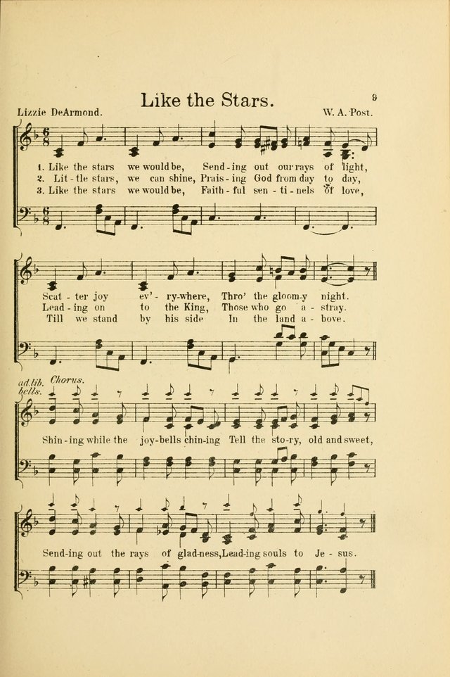Songs for Little Singers: A Collection of easy pieces for Beginners and Primary Departments of the Sunday School and for use at home page 9