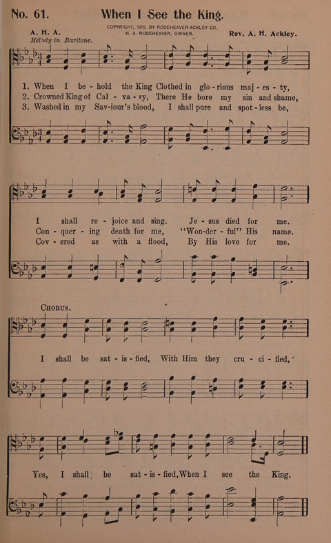 Songs for Men: A Collection of Gospel Songs for Male Quartets and Choruses page 61