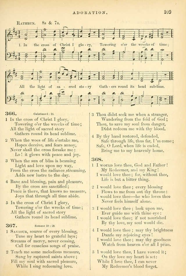 Songs for the Sanctuary, or Hymns and Tunes for Christian Worship page 109