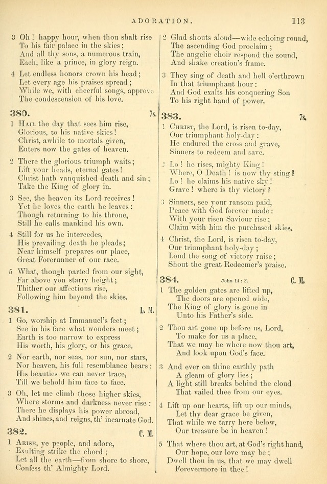 Songs for the Sanctuary, or Hymns and Tunes for Christian Worship page 113