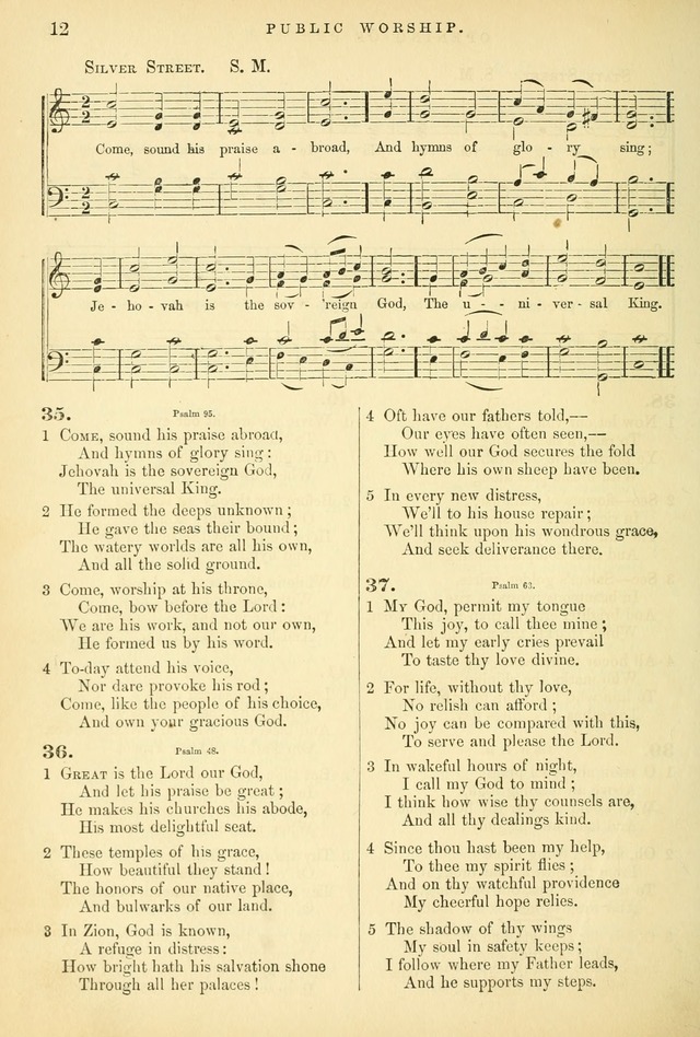Songs for the Sanctuary, or Hymns and Tunes for Christian Worship page 12