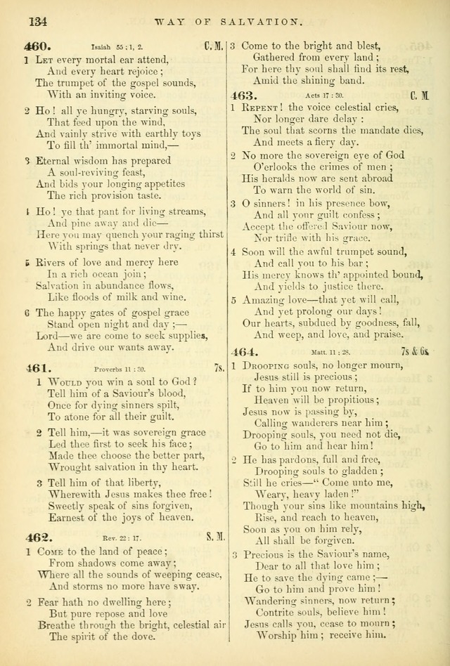 Songs for the Sanctuary, or Hymns and Tunes for Christian Worship page 134