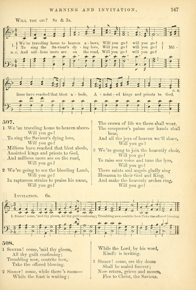 Songs for the Sanctuary, or Hymns and Tunes for Christian Worship page 147